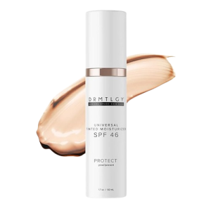 Crème hydratante teintée anti-âge DRMTLGY FPS 46 – Crème solaire visage transparente et maquillage léger avec protection UV à large spectre – Soin hydratant pour la peau et le visage – 50 ml