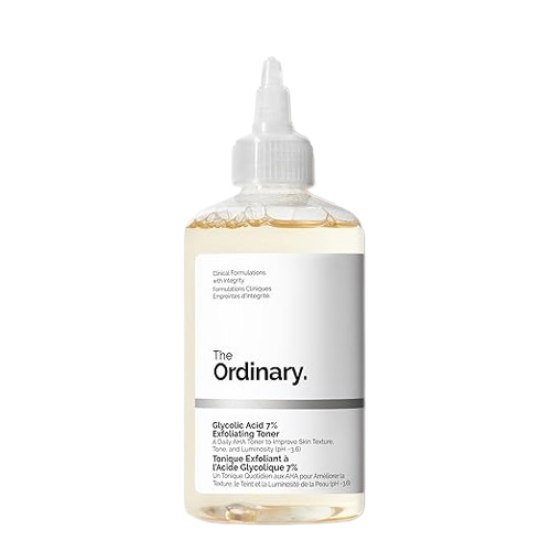 Tonique exfoliant à l'acide glycolique 7 % The Ordinary, tonique quotidien éclaircissant et lissant pour un teint plus uniforme