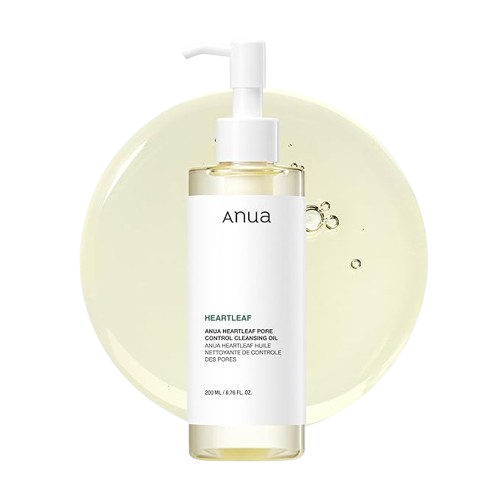 Huile nettoyante Anua Heartleaf pour le contrôle des pores, nettoyant visage, démaquillant, soin coréen pour la peau, 200 ml (original)