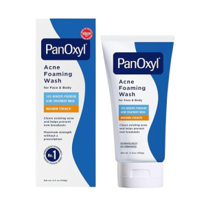 PanOxyl Nettoyant moussant anti-acné Peroxyde de benzoyle 10 % Force maximale Antimicrobienne, 160 g