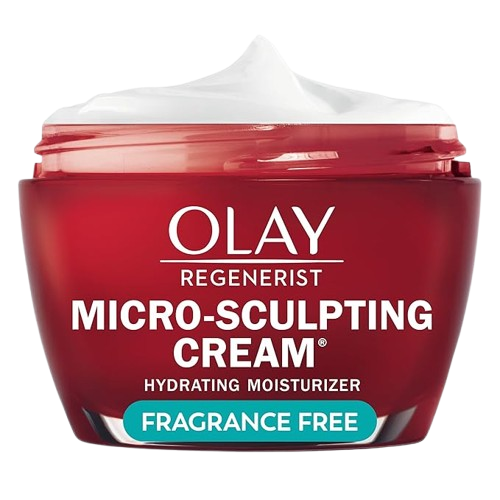 Crème hydratante visage Olay Regenerist Micro-Sculpting pour femmes, sans parfum – Soin hydratant, anti-âge, anti-rides et raffermissant – Acide hyaluronique, niacinamide, peptides aminés, 50 ml