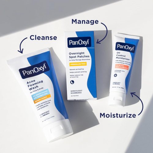 PanOxyl Nettoyant moussant anti-acné Peroxyde de benzoyle 10 % Force maximale Antimicrobienne, 160 g