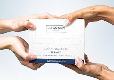 Serviettes nettoyantes Clean Skin Club XL®, 100 % biosourcées (USDA), jetables, approuvées par l'Eczema Association, lingettes sèches démaquillantes, ultra douces